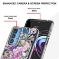 thumbnail image 4 of Allytech Motorola Moto Edge 20 Pro Case Clear, Flower Series Crystal Clear Back Cover Flexible TPU Silicone Shockproof Drop Proof Anti-yellow Protection Case Cover for Moto Edge 20 Pro, Peony, 4 of 5