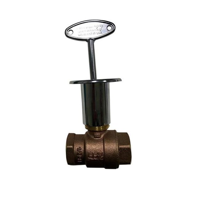 Blue Flame BVL3SCP 0.75 in. Fireplace & Fire Pit Quarter Turn Valve Kit, Straight