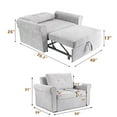 thumbnail image 2 of 49.2'' Convertible Sofa Bed, Versatile Sofa Pullout Bed Sleeper Loveseat, 2-seat sofa with Big Pillows for Living Room and Small Spaces, Beige, 2 of 6