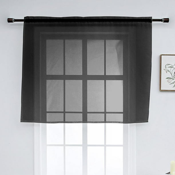 Ame Sheer Tier Curtain Linen Textured Half Kitchen Curtains Light Filtering Rod Pocket Voile Small Ame Sheer Tier Curtain Linen Textured, Curtains 36 Inches Long