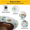thumbnail image 3 of Elastic Fitted Round Tablecloth, Green Eucalyptus Leaves Waterproof Stretch Table Cover for 55"-60" Tables, Daisy Summer Botanical Watercolor Plaid Washable Outdoor Tablecloths for Patio, Picnic, 3 of 9