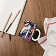 thumbnail image 4 of Yiaed Colorful Wolf Head A Print Ceramics Coffee,Large Handle Design,Extra Large Tea and Coffee Cup for Office and Home Mugs, 4 of 6