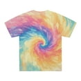 thumbnail image 4 of Mens Shirts Men's Tie Dye Colorful T Shirt Novelty Tie Dye Style Short Sleeve Spiral Stripe Print T Shirts for Men Short Sleeve Shirt Pocket Big Mens Pizza Planet with Pockets Yellow L, 4 of 4