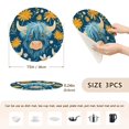 thumbnail image 2 of Cattle Head Cow Flowers Trivet Mats Woven Pot Holders 3Pcs Non-Slip Heat Resistant for Hot Pots Pans Pats, 2 of 6