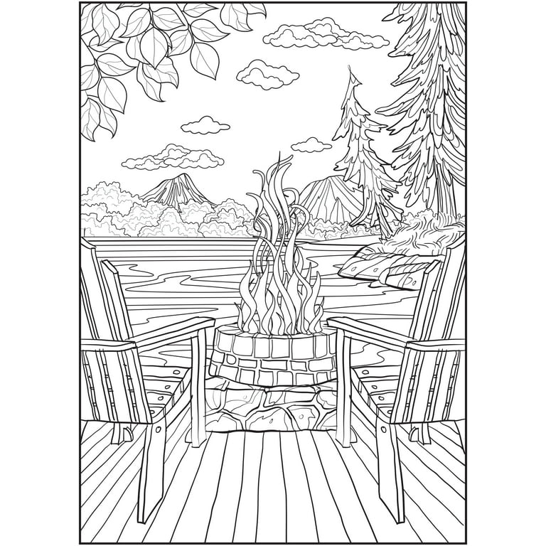 Cra-Z-Art Timeless Creations Adult Coloring Book, Nature's Escape