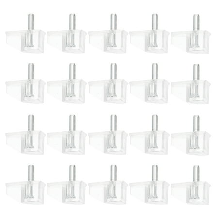 

20pcs Transparent Shelf Support Peg Plastic Cabinet Shelf Pegs Shelf Bracket Pegs 3MM