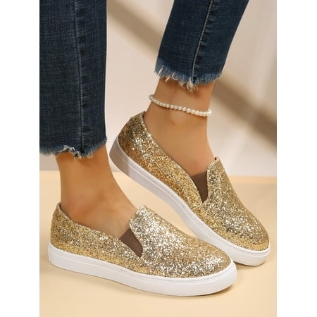 

Women Slip On Casual Shoes Sporty Outdoor Glitter Skate Shoes Women‘s Footwear