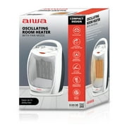Aiwa Oscillating Room Heater with Handle, Overheat Protection, Tip over Auto Shutoff
