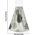 thumbnail image 3 of GZHJMY 2 Pcs Kitchen Hand Towel Mum Flower Hanging Tie Towels Absorbent Towel Soft Coral Velvet Hanging Towel for Kitchen Bathroom, 3 of 7