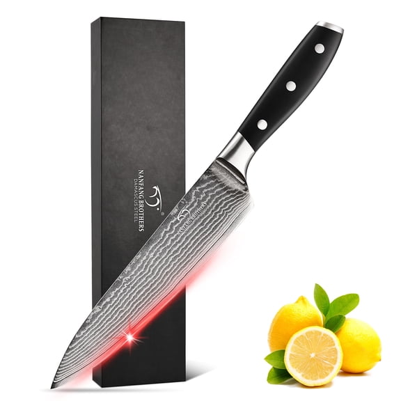 8 Inch ABS Handle Sushi Knife Damascus Steel Blade Chef Knife for Daily Kitchen Use