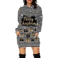 thumbnail image 2 of Vestido de suéter sexy para mujer, sudaderas con capucha para otoño e invierno, vestido con capucha harajuku, jersey con estampado navideño de Papá Noel, informal, 2 of 4