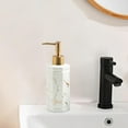 thumbnail image 5 of Marble Pattern 350ml Ceramic Soap Dispenser Modern and Practical Bathroom Organizers Home Decor Rust Durable Decoration Fashion White, 5 of 8