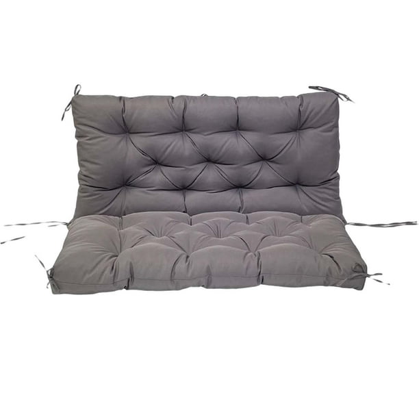 Cojín para silla colgante, cojín para columpio de jardín, cojín para silla de patio gris oscuro