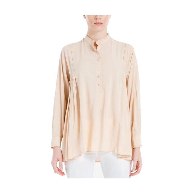 Blusa victoriana de Crochet Max Studio London para mujer Beige Grande