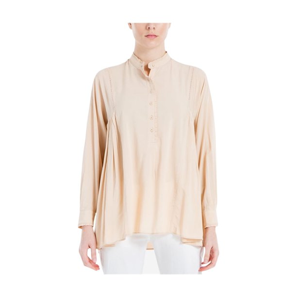 Blusa victoriana de Crochet Max Studio London para mujer Beige Grande