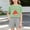 Green, variant on Little Girls Outfits Set 2 PC- Kids Summer Clothes Short Sleeve Cute Cotton T Shirts and Shorts Yellow Size 8