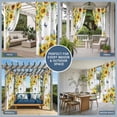 thumbnail image 5 of Sunflower Butterfly Outdoor Curtains for Patio, Summer Yellow Flower Waterproof Outside Curtains Privacy Blackout Curtain for Porch Pergola Cabana, 2 Panel 54W x 95L Inch, 5 of 9