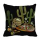 thumbnail image 1 of Funda de almohada ABPHQTO Calavera Humana Sombrero Maracas Cactus 50x50 cm, 1 of 1