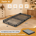 5 Inch Box Spring Low Profile Metal Bed Base With Boxspring Cover ...