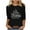 #064-Black, variant on Craaazy Christmas Tops for Women Crew Neck 3/4 Sleeve Womens Shirts Christmas Print Blouse Gifts for Women