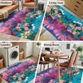 thumbnail image 5 of 3'x5' Area Rugs, Spring Floral Indoor Outdoor Area Rug for Living Room Bedroom, Oil Painting Abstract Art Botanical Washable Bathroom Rugs Kitchen Floor Carpet Mats Home Decor Aesthetic, 5 of 8