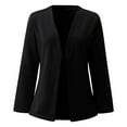 thumbnail image 4 of Vedolay Women's Suit Jackets Women's Lapel Collar Single Long Sleeve Crop Top Blazer Jacket,Black XL, 4 of 4