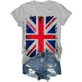 thumbnail image 4 of Summer Womens Short Sleeve Crew Neck Floral Printed Top T Shirts Casual Shirts Tee Blouse Casual Raglan Tee Dark Shirt Womens Loose Athletic Tees Shirt Women Cold Gear Shirts for Women Casual Shirt, 4 of 5