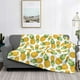 thumbnail image 2 of Fotbe Pineapple Manta de Franela con Estampado, Manta Ultrasuave para Cama, Sofá, Auto, Hipoalergénica y Antibolitas-80"x60", 2 of 6