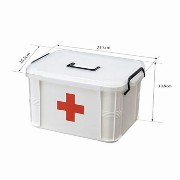 First Aid Kit Medicine Storage Box Portable Emergency Box Household Double Layers Medicine Boxes Medical Kit Storage Organizer