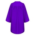 thumbnail image 4 of Yanarno Kids Unisex Graduation Gown Robe Cap V Neck Set with 2025 Badge Tassel for School Graduation Purple 30, 4 of 7