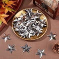 thumbnail image 5 of 100pc 100PCS 1.5" Galvanized Metal Stars Vintage Rustic Star Silver Primitive Stars Three Dimensional Christmas Tree Star for Hanging Wall Holiday Wreath Decor Handmade Accessory, 5 of 7