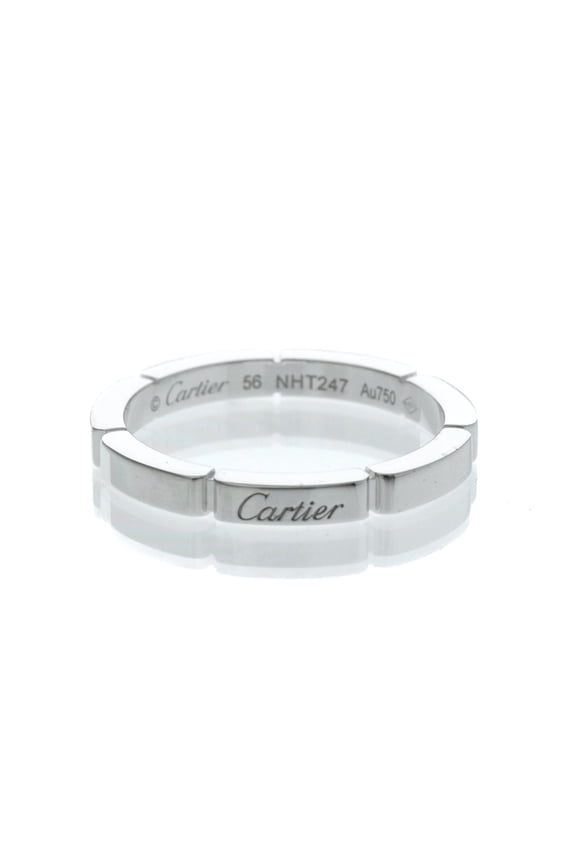 Pre-Owned Cartier Maillon Panthere Ring White Gold (18K) Fashion No Stone Band Ring Silver