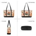 thumbnail image 6 of FORMRS Canvas Laptop Tote Bag for Women with 15.6" Computer Compartments Shoulder Handbag, Pink Fall Coffee, 6 of 7