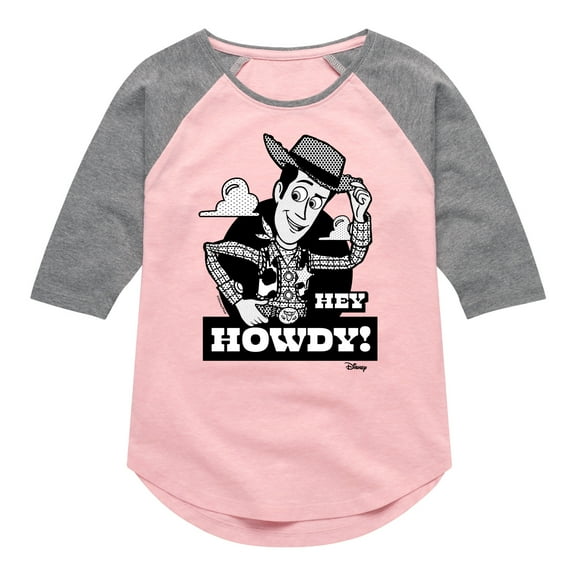 Toy Story - Hey Howdy - Toddler & Youth Girls Raglan Graphic T-Shirt