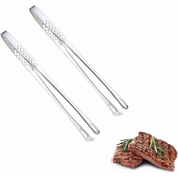 Stainless Steel Grill Tongs, 2025 New Kitchen Tweezers for Cooking, Korean and Japanese BBQ Stainless Steel Grill Tongs, Portable Kitchenware Grill Tongs for Home Outdoor BBQ