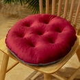 thumbnail image 1 of Nvzi Cojín de asiento para jardín, patio, hogar, cocina, oficina, grueso y cómodo, color rojo vino, 40,6 x 40,6 cm, 1 of 1
