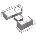 thumbnail image 4 of vidaXL 6 Piece Garden Lounge Set with Cushions Poly Rattan Brown, 4 of 5