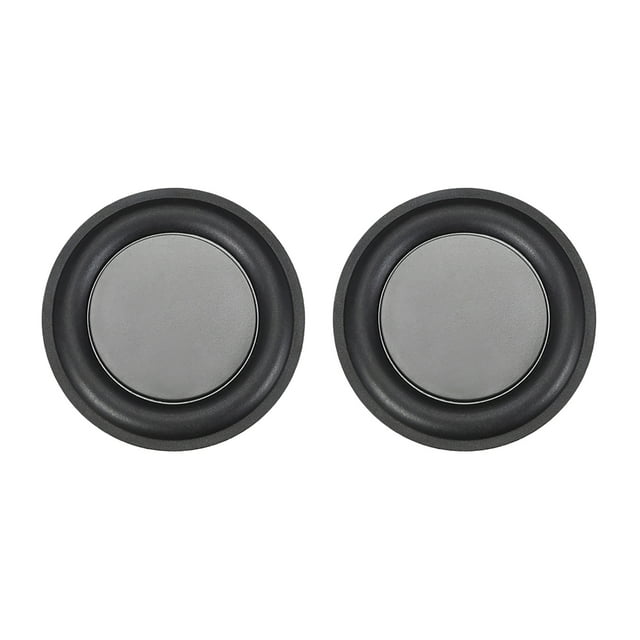 Unique Bargains 2Pcs 3' 75mm Bass Speaker Passive Radiator Rubber Vibration DIY Repair