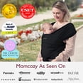 thumbnail image 5 of Momcozy Portabebés, portabebés fácil de usar, portabebés ligero con manos libres, portabebés ajustable para recién nacidos y niños pequeños de 8 a 35 libras, color negro, 5 of 5