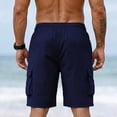 thumbnail image 3 of Yievot Cargo Shorts for Men Casual Drawstring Elastic Waist Summer Workout Gym Shorts with Pockets, 3 of 7