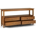 thumbnail image 3 of Simpli Home Warm Shaker Wood 60" Transitional Console Sofa Table in Light Golden Brown, 3 of 10