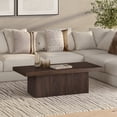 thumbnail image 2 of Torren 48" Wide Rectangular Fluted Coffee Table in Alder Brown, 2 of 5