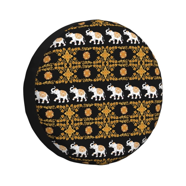 Fotbe traditional Elephant Funda de Llanta de Repuesto con Estampado, Engrosada, Ajuste Universal para Jeep, Remolque, RV, SUV, Camión-14 inch
