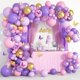 thumbnail image 3 of 108 Pzs Globos De Mariposa Rosa Púrpura Decoraciones De Fiesta Latex Confeti Guirnalda Kit De Arco De Boda Cumpleaños Conjunto De Aniversario Decoración Set Cadena Necesidades Baby Shower Baloons, 3 of 4