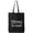 Black, variant on Warrior Not Worrier Cotton Canvas Tote Bag