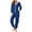 A01-Blue, variant on Gray Christmas Pajama for Women Winter Fleece Warm Onesie Pants Xmas Zip Hooded Jumpsuit with Pocket Loungewear