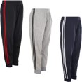 thumbnail image 1 of CHUANK Garçons Jeunes Joggeurs en Molleton Chaud Taille Élastique Pantalons de Survêtement 3 Pack, 1 of 9