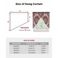 thumbnail image 6 of Red Navy Blue Boho Swag Valances for Windows, Vintage Ethnic Geometric Rod Pocket Sheer Valances for Large Windows, Swag Toppers Light Filtering for Kitchen Living Room 2 Panels 36''x63'', 6 of 6