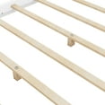 thumbnail image 5 of Euroco Wood Queen Size Canopy Platform Bed with Support Frame for Bedroom, White, 5 of 9