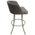 thumbnail image 2 of Swivel Metal Bar Stool 30" Seat - Joey - Mojave Gray Fabric - Beige, 2 of 2